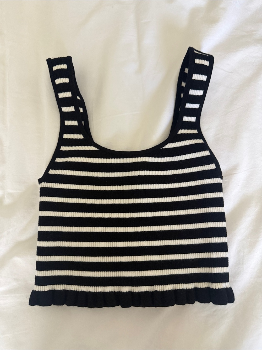 Wilfred Stripped Crop Tank Top